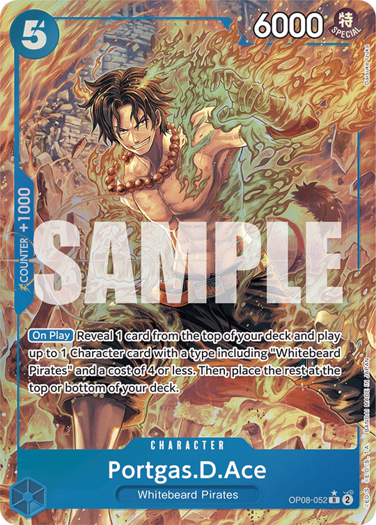 OP08-052, R, Portgas.D.Ace (Alternate Art)