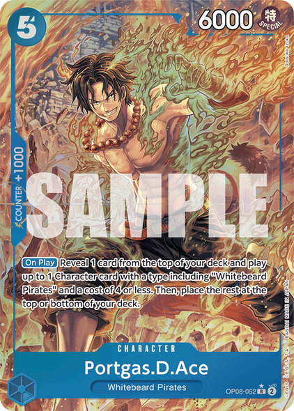 OP08-052, R, Portgas.D.Ace (Alternate Art)
