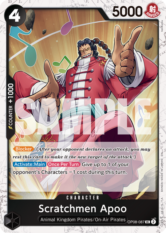 OP08-087, UC, Scratchmen Apoo (PRB02 Foil)