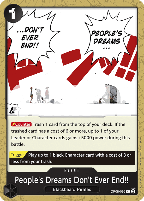 OP08-096, C, People's Dreams Don't Ever End!!