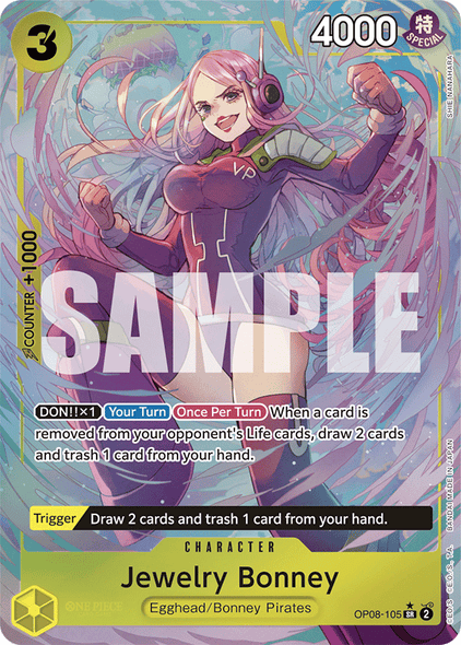 OP08-105, SR, Jewelry Bonney (Alternate Art)