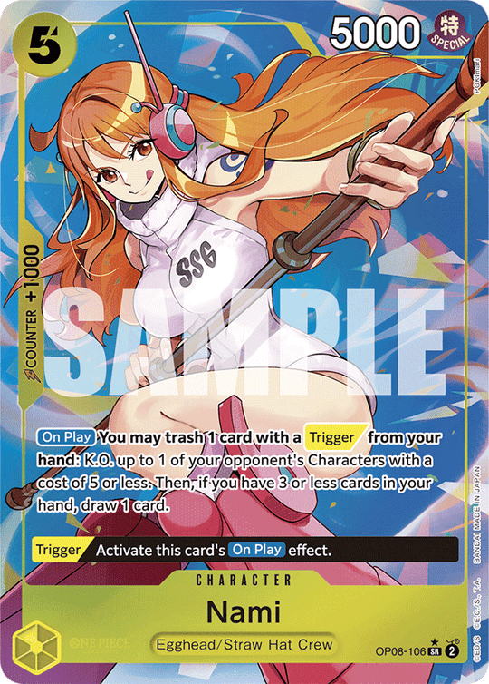 OP08-106, SR, Nami (Alternate Art)