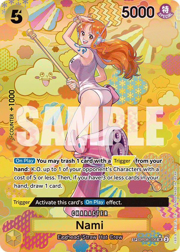 OP08-106, SR, Nami (OP09 Special Rare)