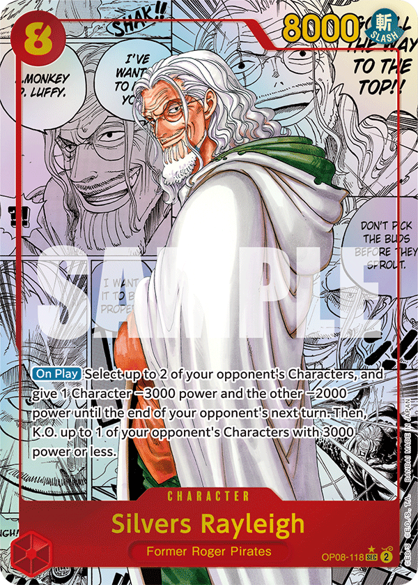 OP08-118, SEC, Silvers Rayleigh (Manga Rare)