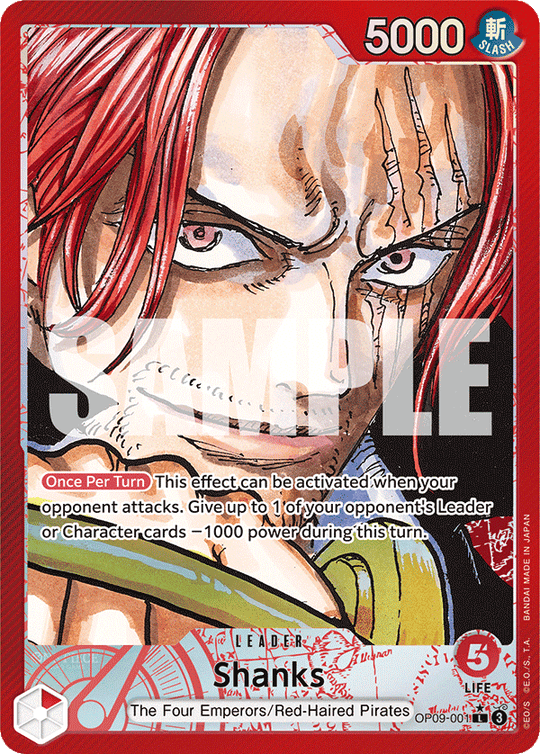 OP09-001, L, Shanks (Alternate Art)