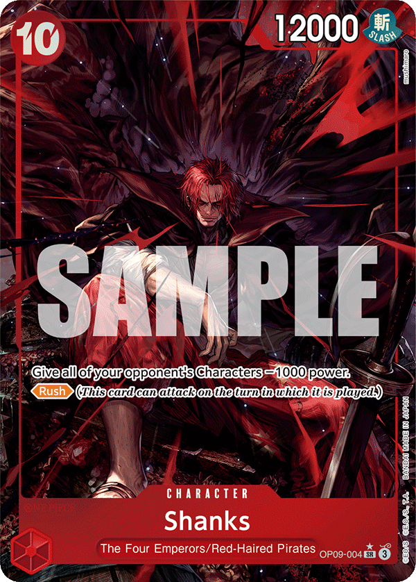 OP09-004, SR, Shanks (Alternate Art)