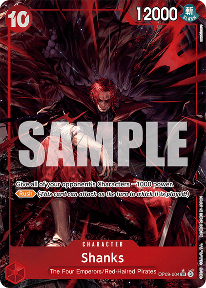 OP09-004, SR, Shanks (Alternate Art)