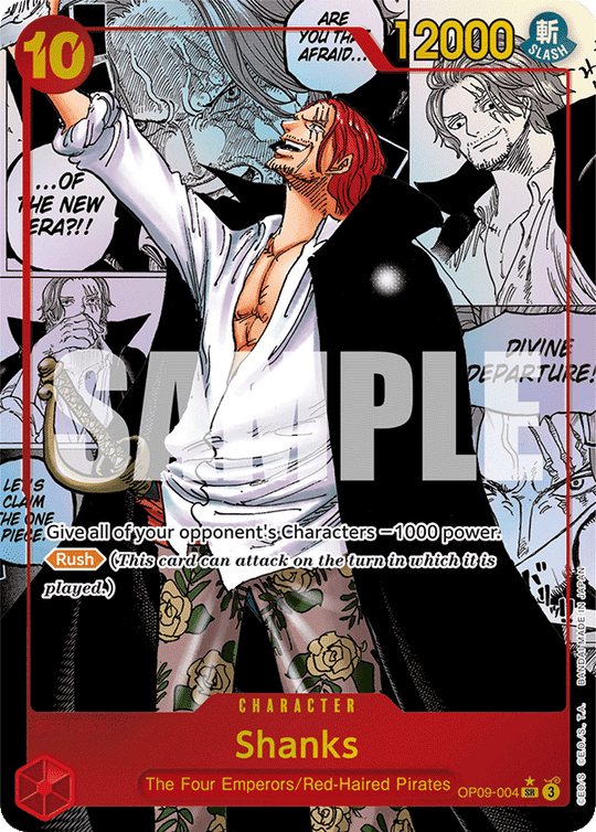 OP09-004, SR, Shanks (Manga Alternate Art)