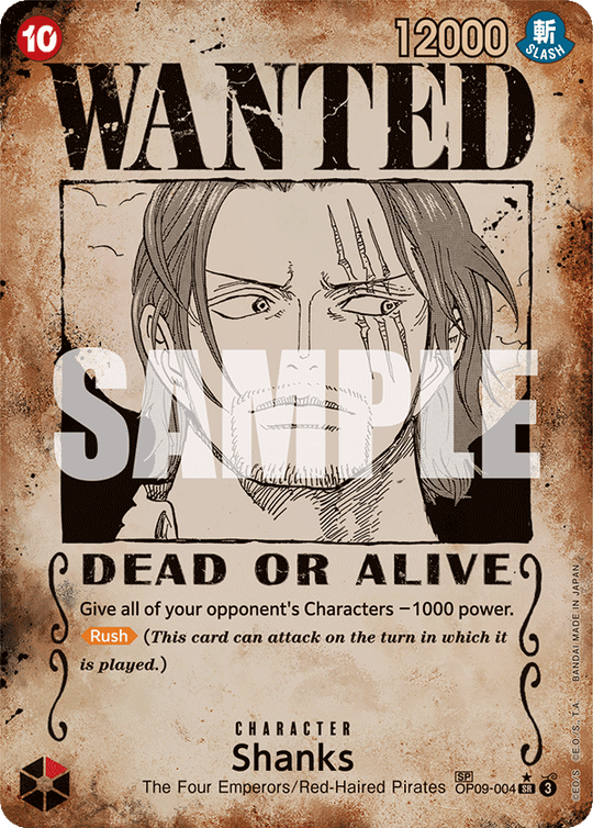 OP09-004, SR, Shanks (Special Rare)