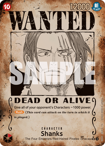 OP09-004, SR, Shanks (Special Rare)