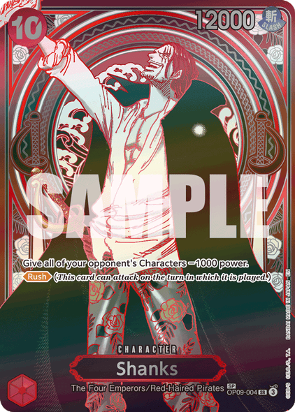 OP09-004, SR, Shanks (OP13 Silver Special Rare)