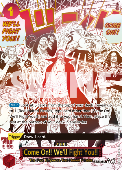 OP09-020, R, Come On!! We'll Fight You!! (PRB02 Special Rare)