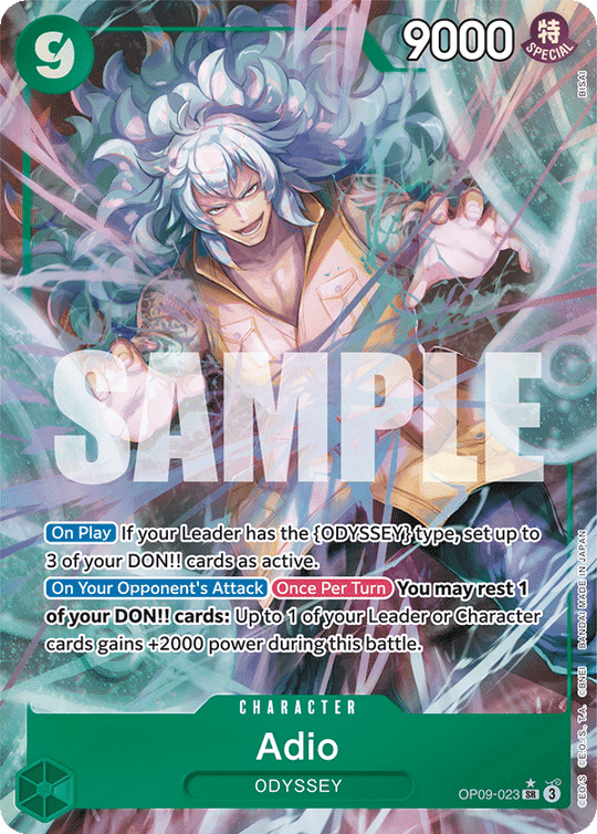 OP09-023, SR, Adio (Alternate Art)