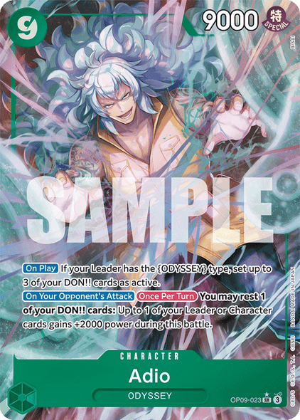 OP09-023, SR, Adio (Alternate Art)