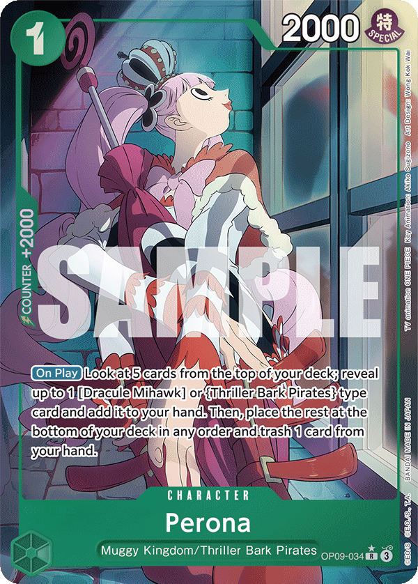 OP09-034, R, Perona (Alternate Art)