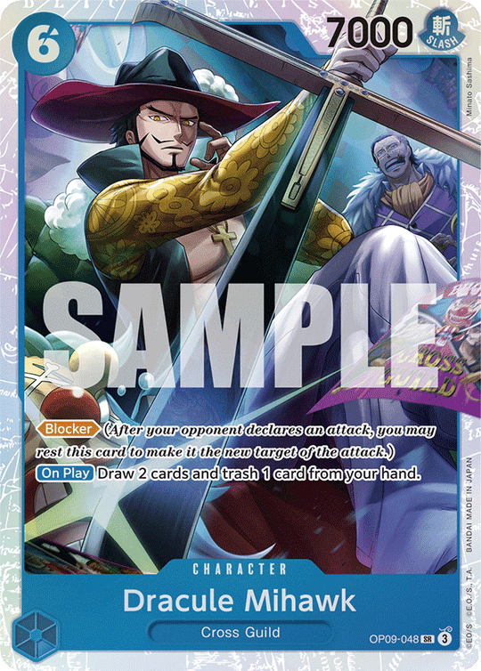 OP09-048, SR, Dracule Mihawk (PRB02)