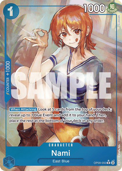 OP09-050, R, Nami (Alternate Art)