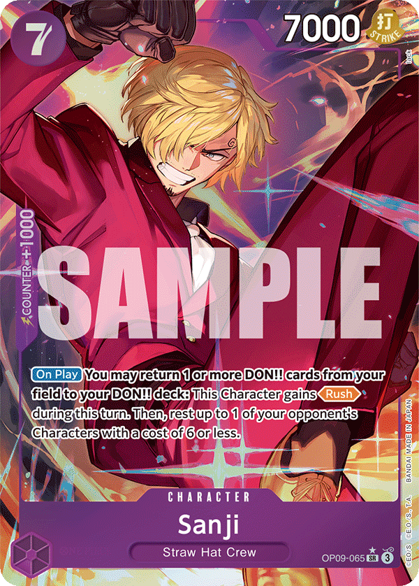 OP09-065, SR, Sanji (Alternate Art)