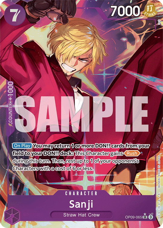OP09-065, SR, Sanji (Alternate Art)