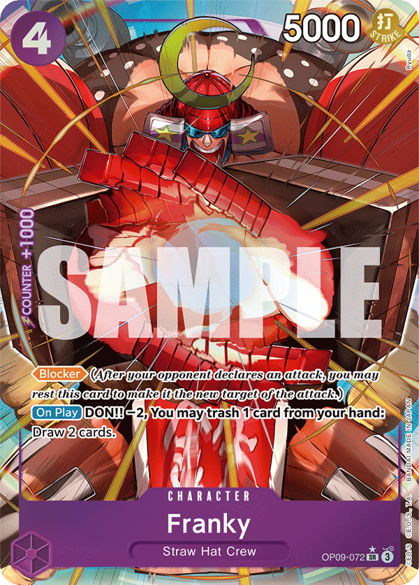 OP09-072, SR, Franky (Alternate Art)