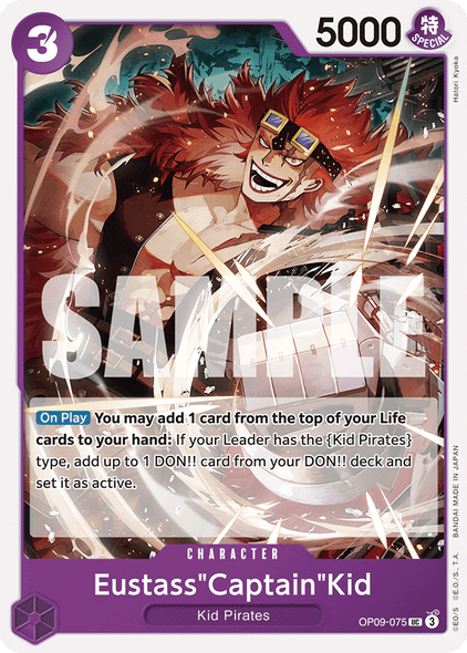 OP09-075, UC, Eustass"Captain"Kid