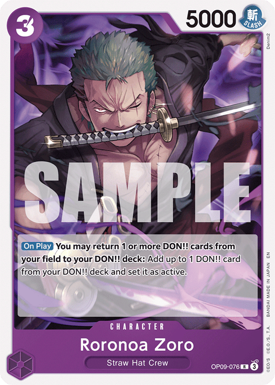 OP09-076, R, Roronoa Zoro (ST26)