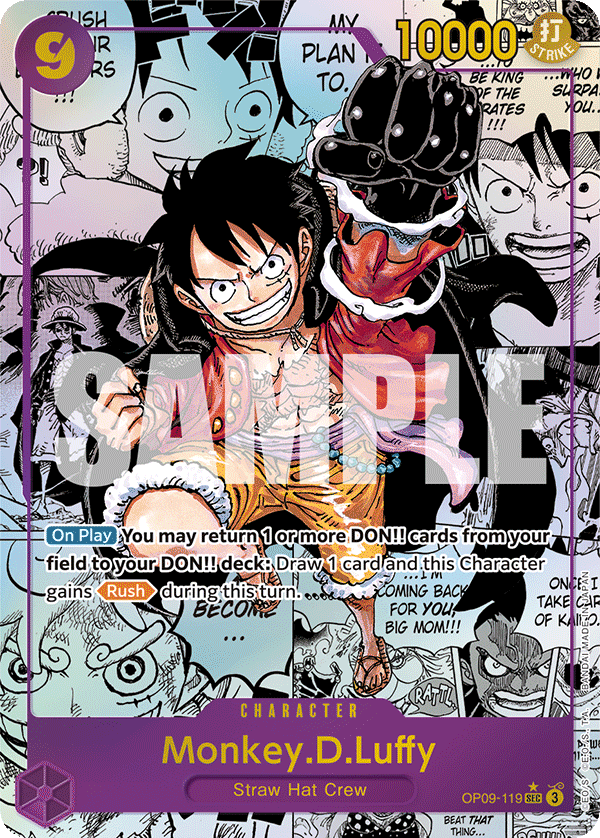 OP09-119, SEC, Monkey.D.Luffy (Manga Alternate Art)