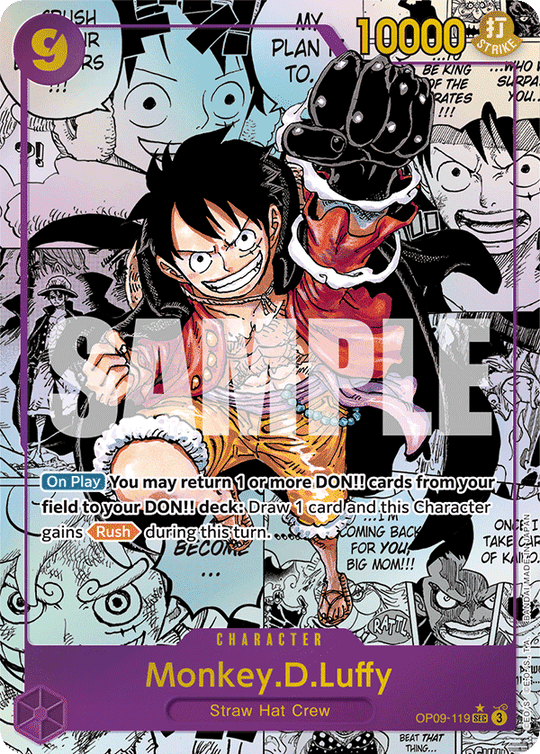 OP09-119, SEC, Monkey.D.Luffy (Manga Alternate Art)