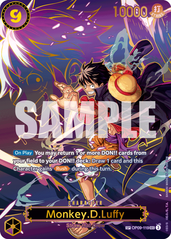 OP09-119, SEC, Monkey.D.Luffy (OP13 Special Rare)