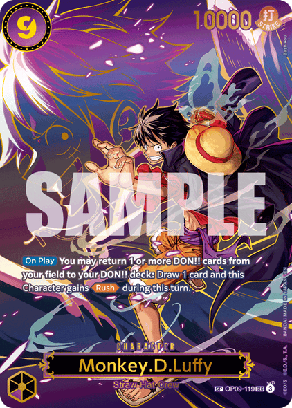 OP09-119, SEC, Monkey.D.Luffy (OP13 Special Rare)