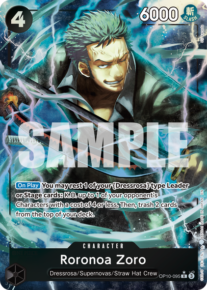 OP10-095, R, Roronoa Zoro (PRB02 Alternate Art)