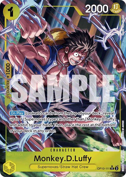 OP10-111, R, Monkey.D.Luffy (Alternate Art)