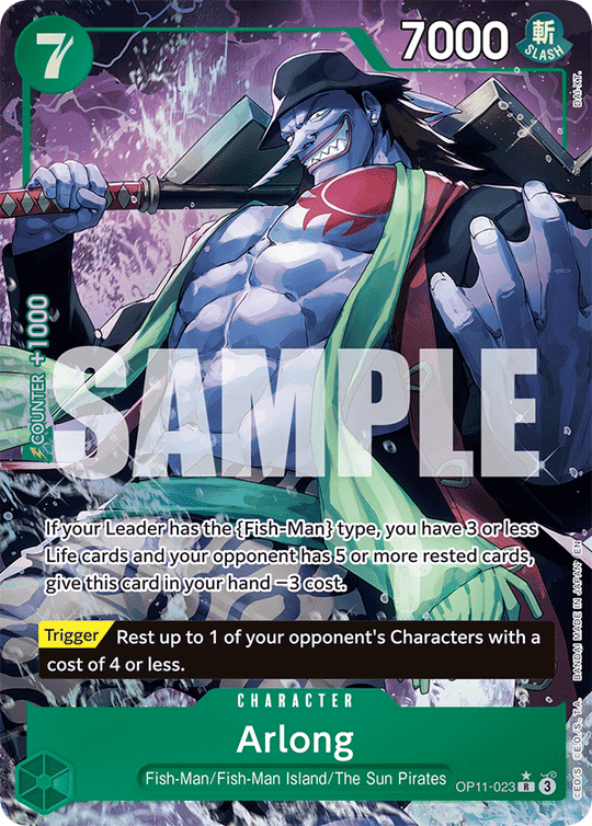 OP11-023, R, Arlong (Alternate Art)