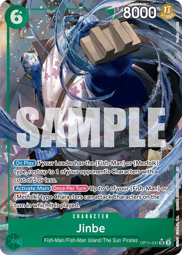 OP11-031, SR, Jinbe (Alternate Art)