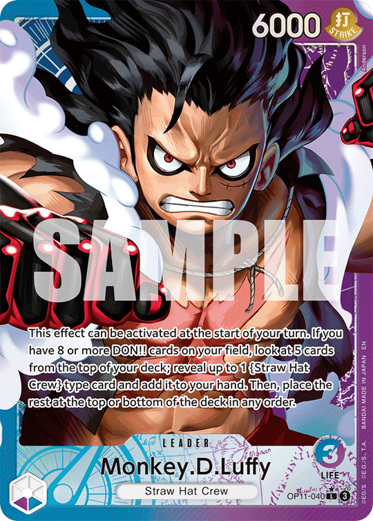 OP11-040, L, Monkey.D.Luffy (Alternate Art)