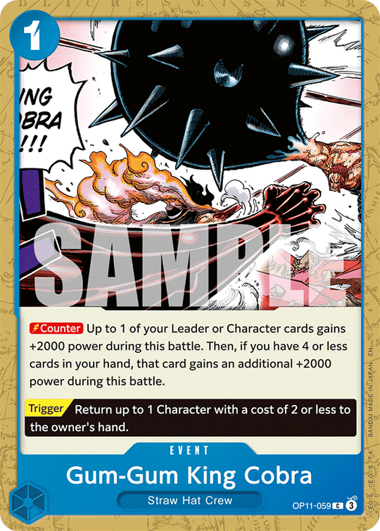 OP11-059, C, Gum-Gum King Cobra