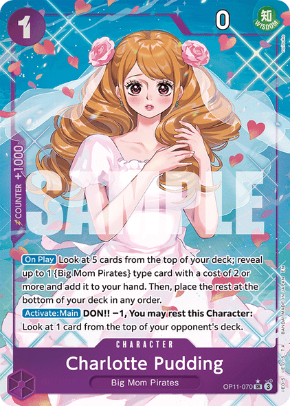 OP11-070, SR, Charlotte Pudding (Alternate Art)
