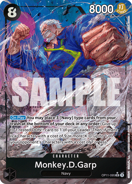 OP11-095, SR, Monkey.D.Garp (Alternate Art)