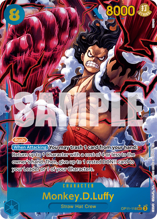 OP11-118, SEC, Monkey.D.Luffy (Alternate Art)