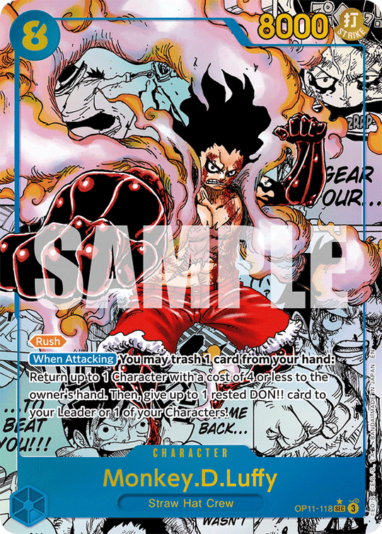 OP11-118, SEC, Monkey.D.Luffy (Manga Art)