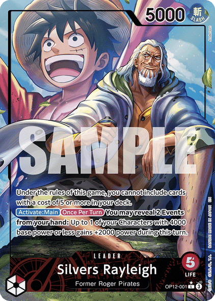 OP12-001, L, Silvers Rayleigh (Alternate Art)