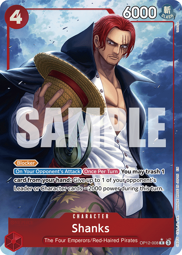 OP12-008, R, Shanks (Alternate Art)