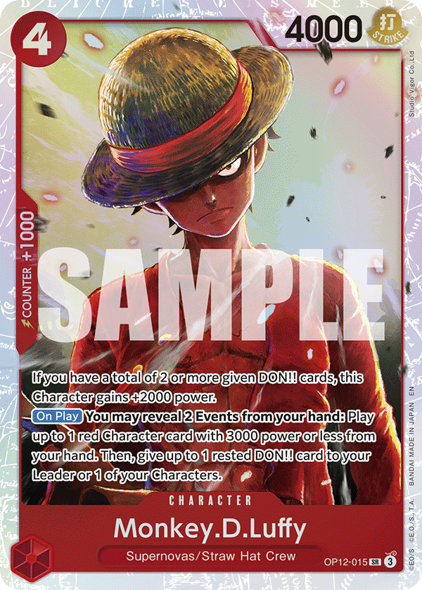 OP12-015, SR, Monkey.D.Luffy