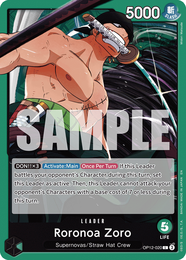 OP12-020, L, Roronoa Zoro