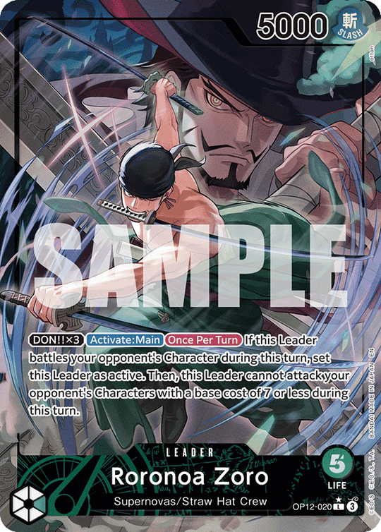 OP12-020, L, Roronoa Zoro (Alternate Art)