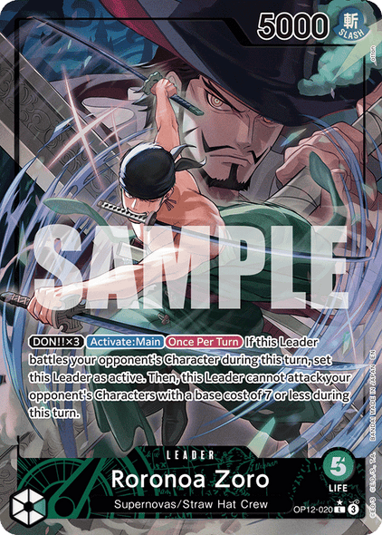 OP12-020, L, Roronoa Zoro (Alternate Art)