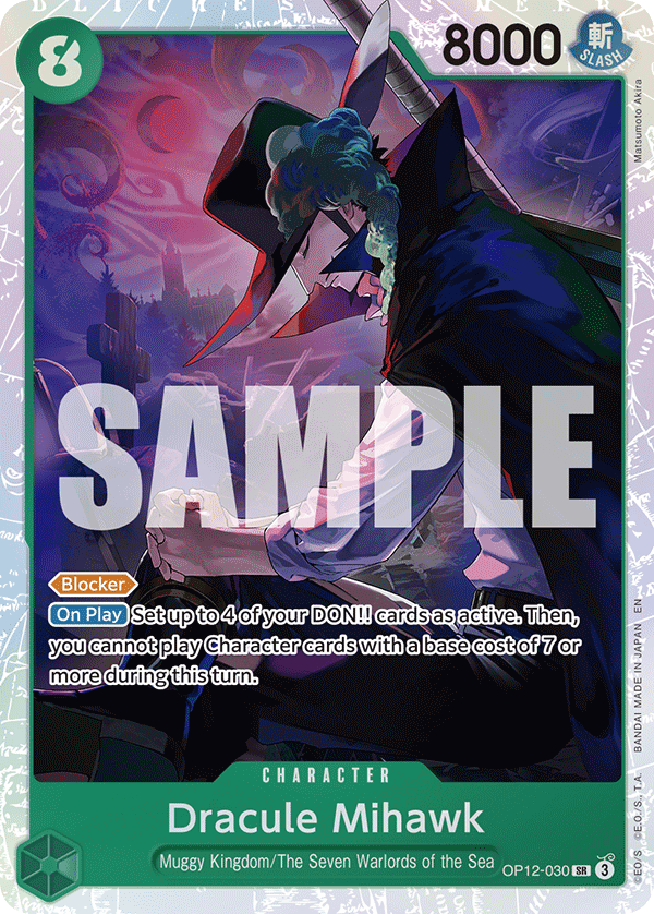 OP12-030, SR, Dracule Mihawk
