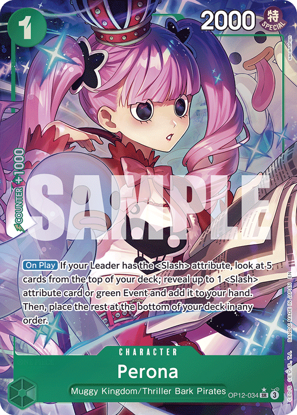 OP12-034, SR, Perona (Alternate Art)