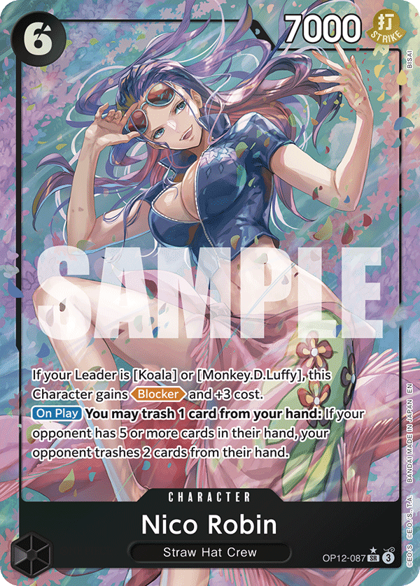 OP12-087, SR, Nico Robin (Alternate Art)