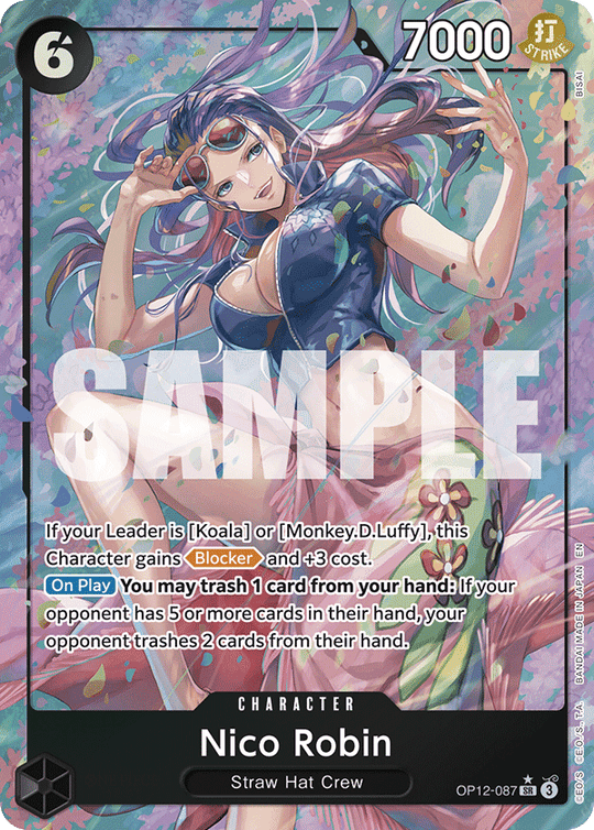 OP12-087, SR, Nico Robin (Alternate Art)